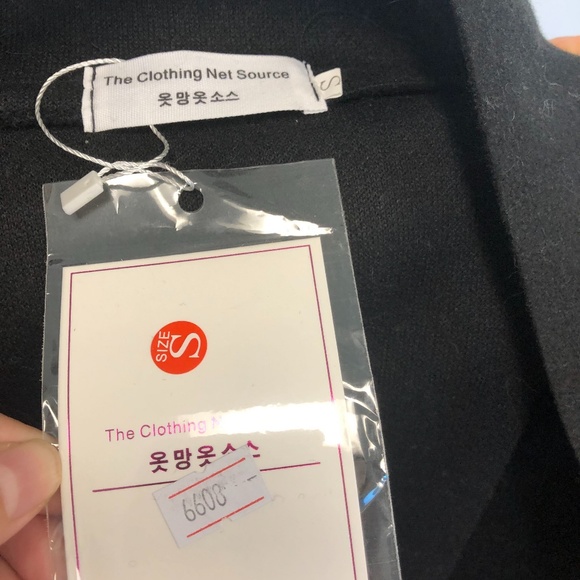 Black Oversized Coat with pockets - Picture 5 of 5